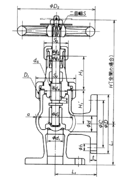 Drawing of JIS F7412 5K Bronze Screw-Down Check Angle Valve.png Drawing of JIS F7412 5K Bronze Screw-Down Check Angle Valve.png